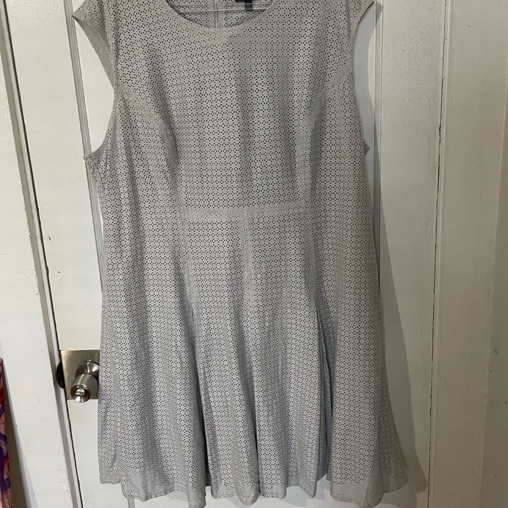 Blue Perforates Dress G - Picture 3 of 11